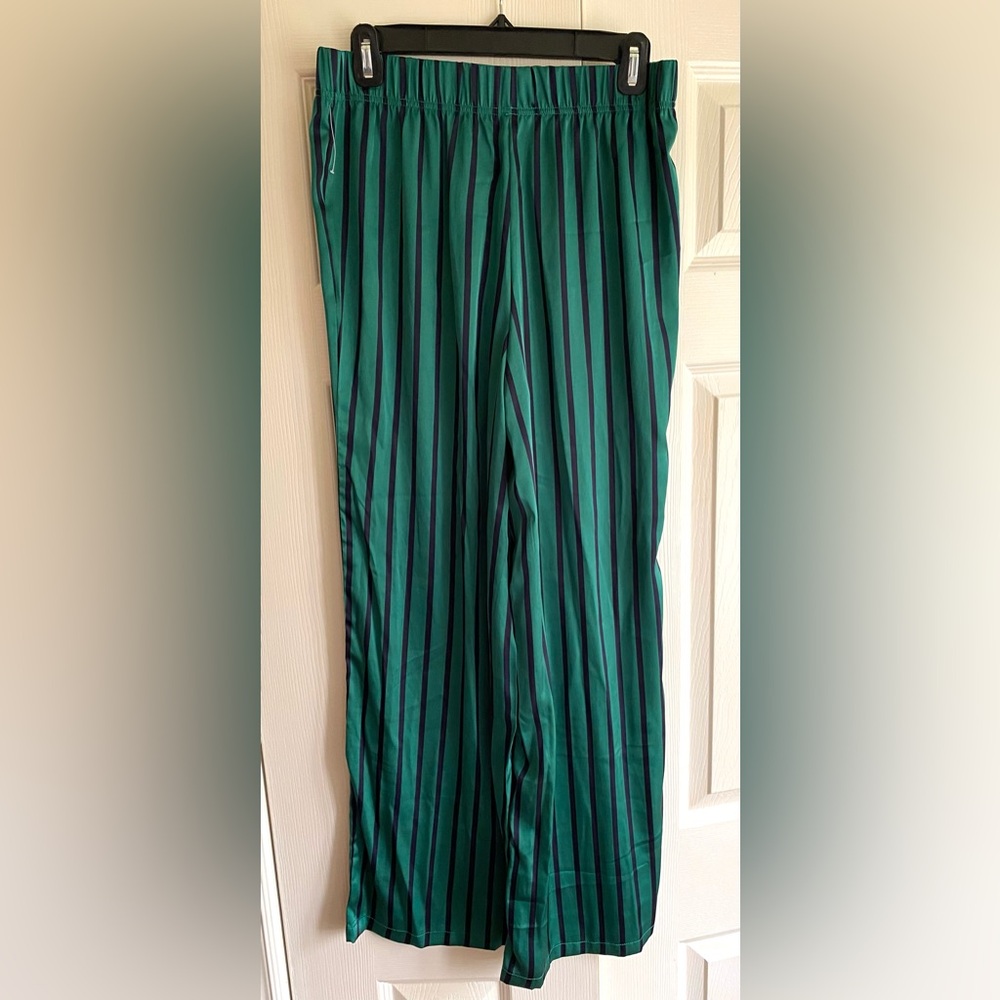NWOT Striped Green Pajama Pants